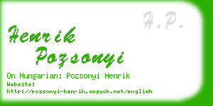 henrik pozsonyi business card